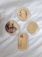 Small Bundle Of Commemorative Coins  Rare, Joblot Limited Edition, 24 Ct Gold