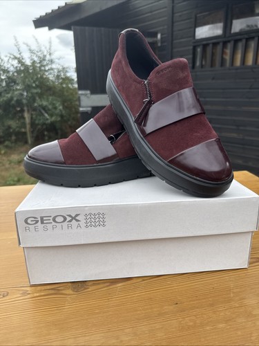 Geox respira burgundy suede - respira,