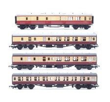 LIMA/ MAINLINE/ DAPOL 'OO' GAUGE RAKE OF 4 BR CRIMSON/CRM ASSORTED COACHES