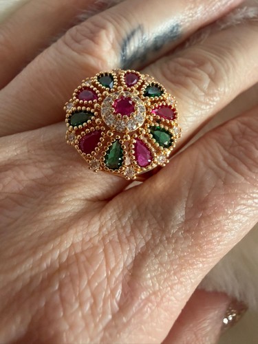 14ct rolled rose gold zircon - rose,