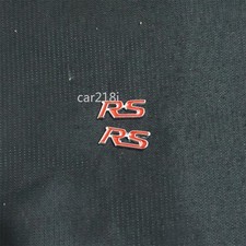 2x Small Chrome Silver Red RS