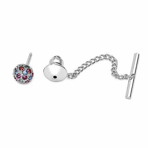 Multi crystal tie pin for - tie,