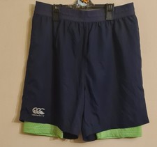 CANTERBURY VAPODRI 2-in-1 Navy Blue Shorts Size Medium