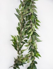 ARTIFICIAL RUSCUS LEAF GARLAND EUCALYPTUS GYPSOPHILA LEAF LAMBS EAR GARLAND 
