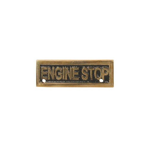 Heavy brass engine stop - 'engine, stop'