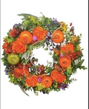 Front Door Wreath Autumn Round Wreath Festival Theme for Harvest Festival Decor