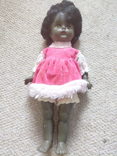 Vintage jointed black baby - black,
