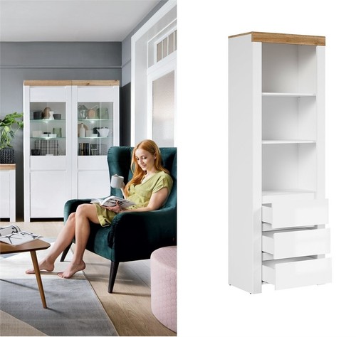 Tall bookcase drawer shelving - bookcase,