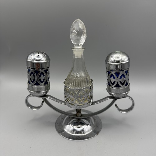 Vintage cruet set blue - vintage,