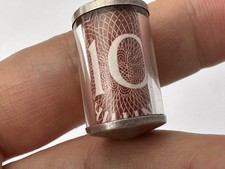 Vintage Solid Silver Ten Shilling Note Charm