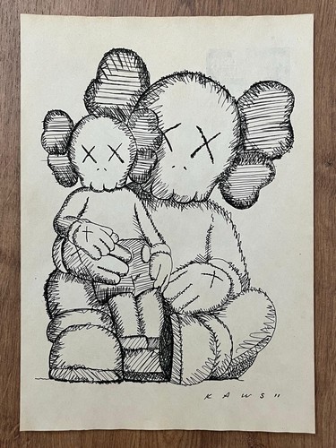 Kaws drawing and - and, on