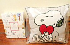 Snoopy Pottery Barn Peanuts TWIN SHEET SET + Pillow Heart gift Birthday 🌈 -