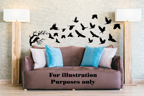 Flock birds crows raven - flock, of