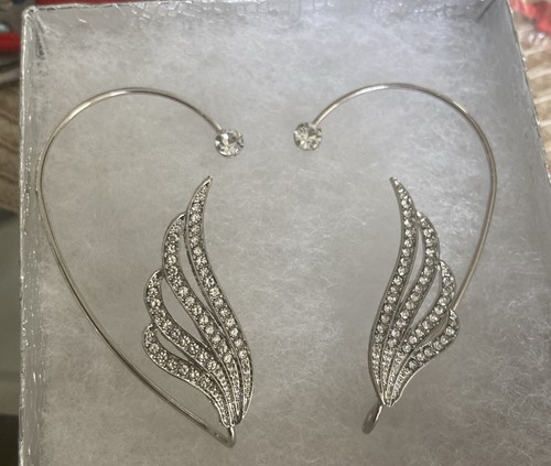 Silver tone angel - angel, wing