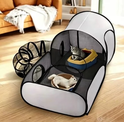 Foldable cat tent with - foldable,