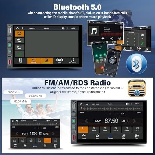Double din car stereo wireless - din,