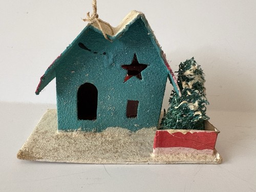 Vintage putz christmas - putz, house