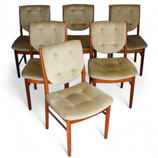 Mid Century Set of 6 McIntosh Teak Dining Chairs