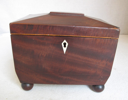 Antique english tea caddy with - tea,