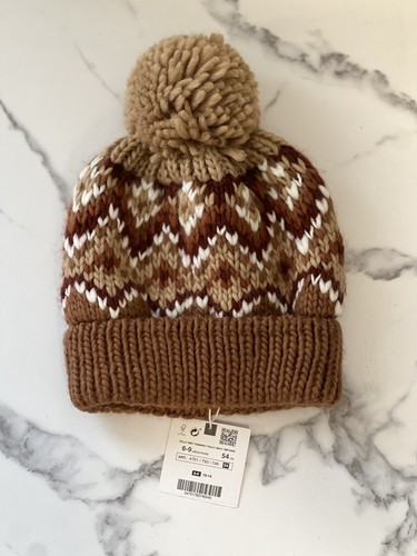 New zara jacquard beanie knit - zara,