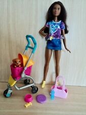 Barbie African American Puppy Stroller Doll and Accessories Play Set