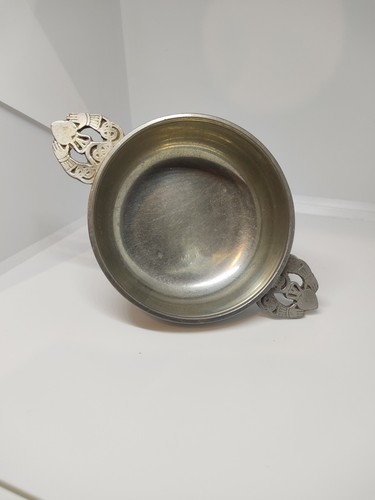 Scottish piper pewter quaich - scottish,
