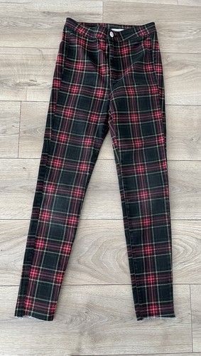 Divided red skinny tartan - h&m,