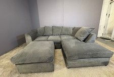 Grey l shape sofa with