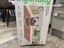 Ingenuity Portable Baby Swing for 0-9 Months White Grey