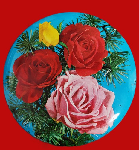 Vintage 1950s floral roses - vintage,