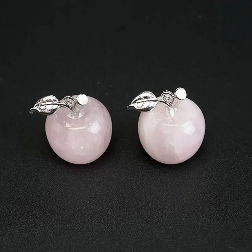Pair rose quartz apple - of,