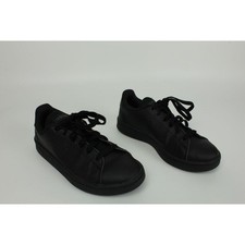 Boys Adidas Size 3.5 UK 36 EU Advantage Leather Trainers Triple Black Article