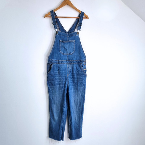 Denim dungarees cropped uk - denim,