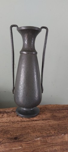 Art nouveau pewter vase by - art,