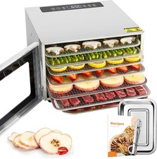 Kwasyo 6-Tray Stainless Steel Food Dehydrator | Keep Warm Mode | 30–90°C
