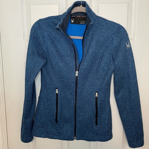 Spyder blue fleece zip - zip, up