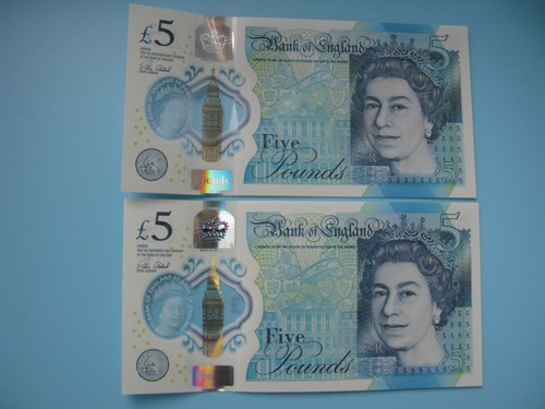 Serial new five pound - ac, £5