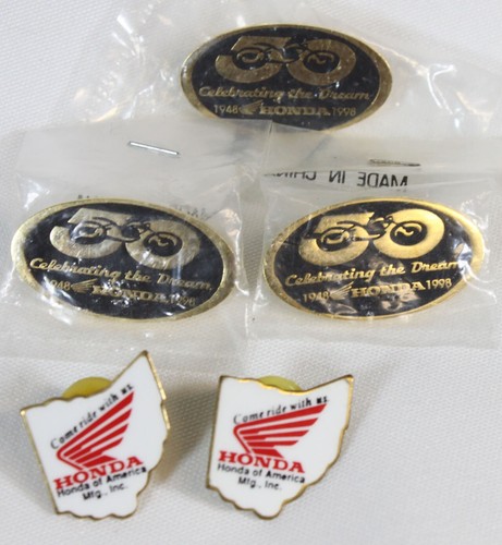 Vtg honda motorcycle pins 50 - vtg,