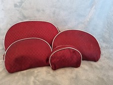 Ladies set of 4 burgundy makeup bags which can store inside each other