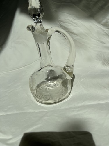 Antique glass decanter with - , a