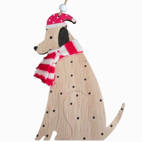 Spotty dog hanging - spotty, wooden