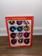 Vintage Winfield Glass Baubles Christmas Decorations