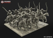 Japanese Samurai Bowmen Cavalry x10,  Kyoushuneko, Tabletop Wargames Miniature