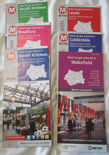 Set of 6 West Yorkshire METRO bus maps and guides