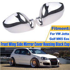 2x For VW Golf MK5 2003-2009 Chrome Door Wing Mirror Case Cover Cap Trim LH+RH
