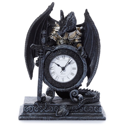 Dragon armour mantle clock - dragon,