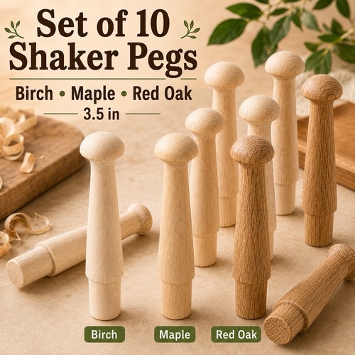 Shaker peg oak maple or - 3.5",