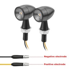 Mini LED Amber Running Lamp Bullet Motorcycle Turn Signal Indicator Amber Light