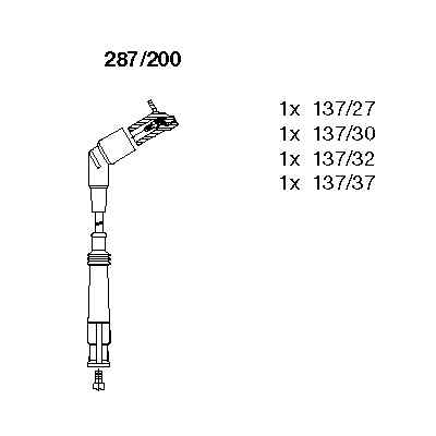 Ignition cable kit - ignition, bmw:z3