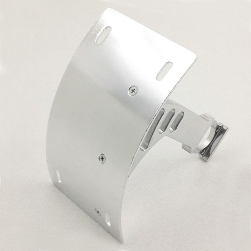 Silvery rear license plate - silvery, tag